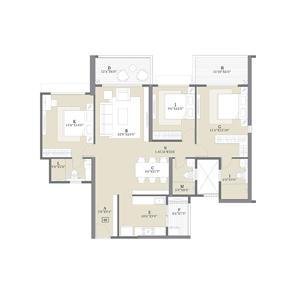 View Unit Plan 30 — Under construction flats in Pune